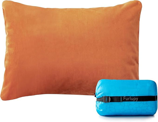 Small Shredded Gel Memory Foam Pillow,Adjustable for Contoured Support -Portable Ideal for Backpacking, Camping, Travel, Car, Airplane,Office Nap
