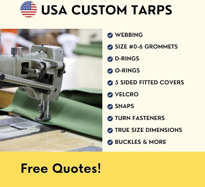 TARP SUPPLY Inc 9' x 12' Heavy Duty Green/Silver Poly Tarp with Aluminum Grommets and Reinforced Corners, Waterproof, UV Resistant 8 Mil Protective Cover for Camping, Construction, Outdoor Use