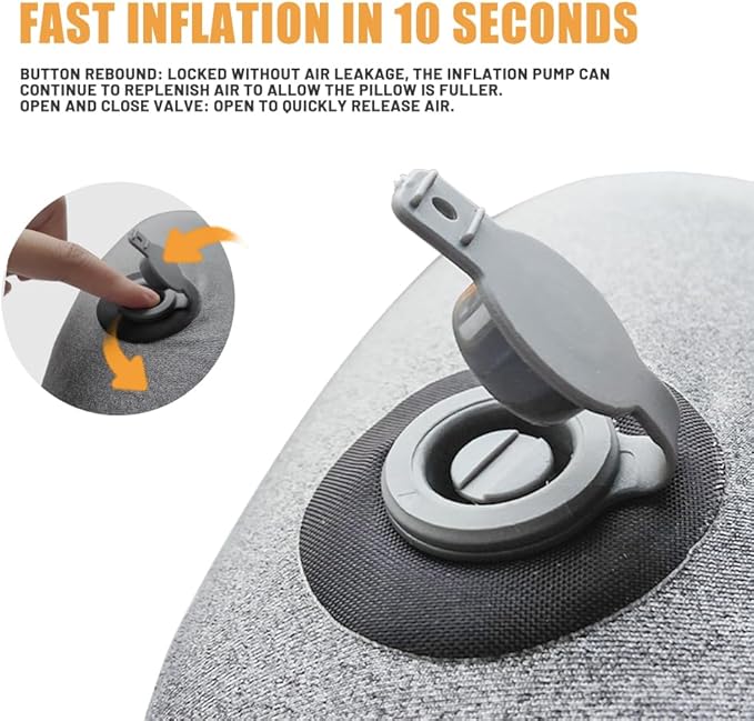 Generic Travel Pillow Compressible Camping Pillow for Sleeping Easy to Replace Small Portable Camping Pillow Compact Firm Supportive Travel Pillow for Adults Kids Outdoor Backpacking Hiking, Orange