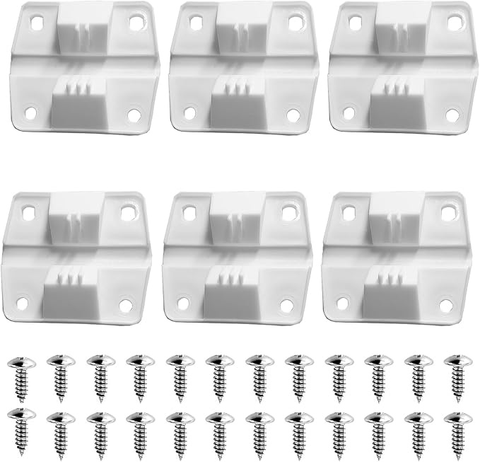 Replacement Cooler Hinges,Cooler Plastic Hinges kit Fit for Coleman Cooler Plastic Hinges, Cooler Hinges, 6 Pack Ice Chest Coolers Hinges with 24 Mounting Screws
