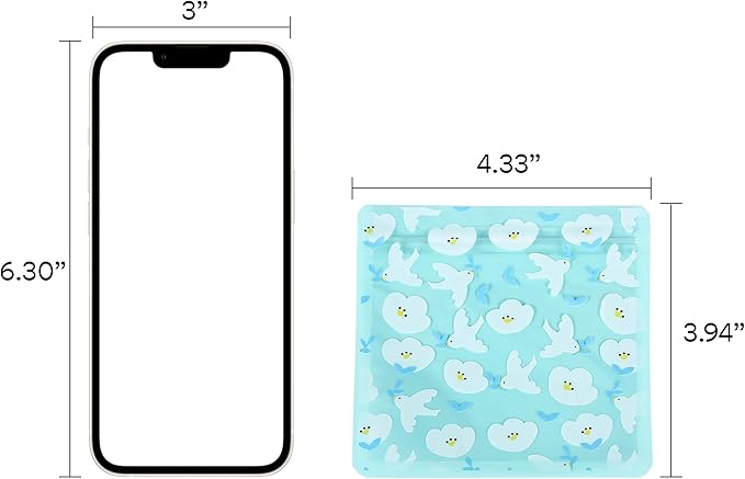QQ Studio 100 PCS Clear Print Poly Plastic Color Empty Hangover Starter Kit with Resealable Zipper Seal Lock (Dove, 4.33 inch x 3.94 inch)