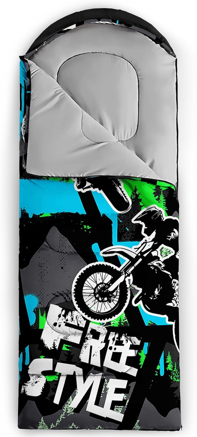 AILONEN Girls Pink Camping Sleeping Bags,Lightweight & Waterproof,3 Season Warm & Cool Weather,Cute Bow Duck Print Sleeping Bags for Kids,Girls,Adults Travelling,Outdoors