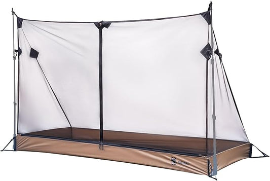 OneTigris Solo Mesh Tent, Ultralight Screen House with 3000 Waterproof Bathtub Floor for Camping Hiking Backpacking Traveling Fishing Patio
