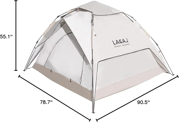 Lightweight Instant Tent for 2 Persons - Waterproof, Windproof, UV Protection - Portable for Outdoor Hunting, Hiking