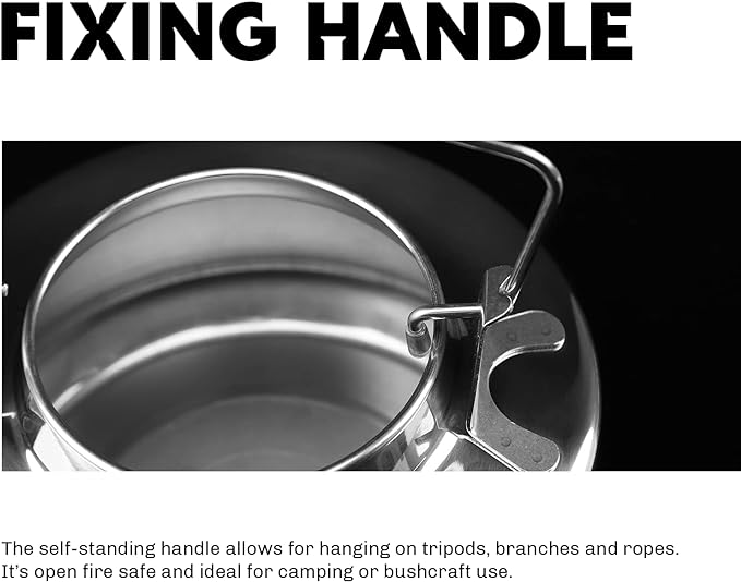 Fire-Maple Antarcti 1.5L Kettle Series | Portable Durable Bushcraft Gear Open Fire Kettle | SUS304 Stainless Steel