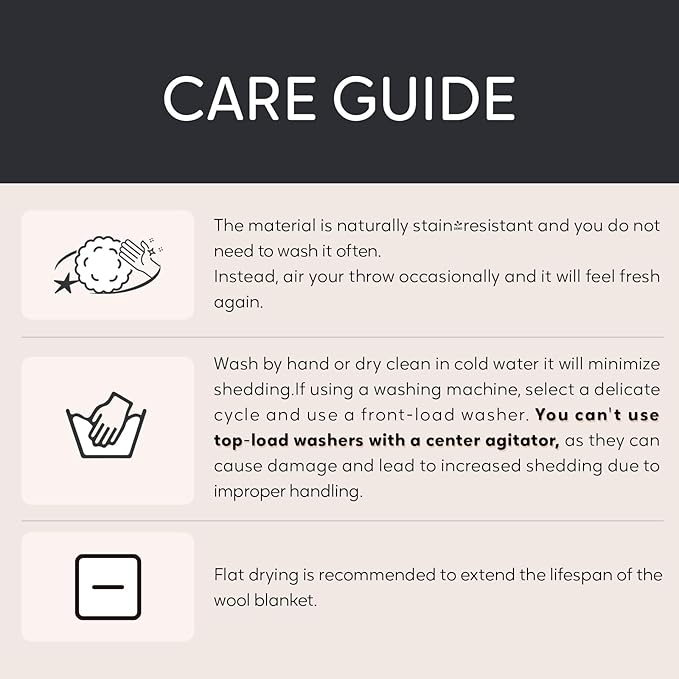 100% Wool Blanket, 48" x 62", Warm, Thick, Washable, Military Wool Blanket, Great for Camping, Outdoors, Sporting Events, Survival Kits,Navy