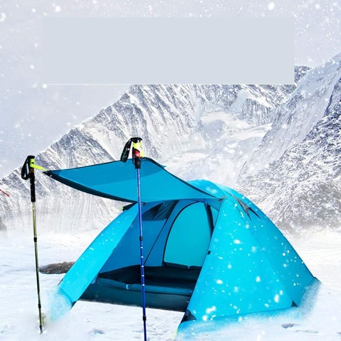 Mountaineering Tent Four Seasons Snow Tent Ultra-Light Double Layer Aluminium Pole Anti-Storm and Snow Outdoor Camping Professional for Hiking Travel