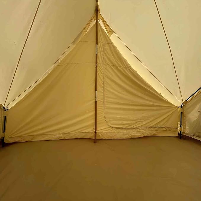 8 10 Persons 2316.5ft Canvas Tent Bell Tent Glamping, 4 Seasons Yurt Tent for Camping, Heavy Cotton Canvas Tent for Family Camping,Outdoor Hunting,or Party Tent.