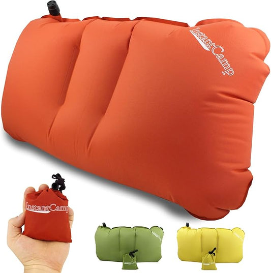 Ultralight Inflatable Backpacking Camping Pillow - Compact, Ergonomic, Durable for Lumbar Support, Camp, Traveling
