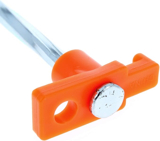 12-Piece Galvanized Steel Tent Pegs - Orange Garden Stakes