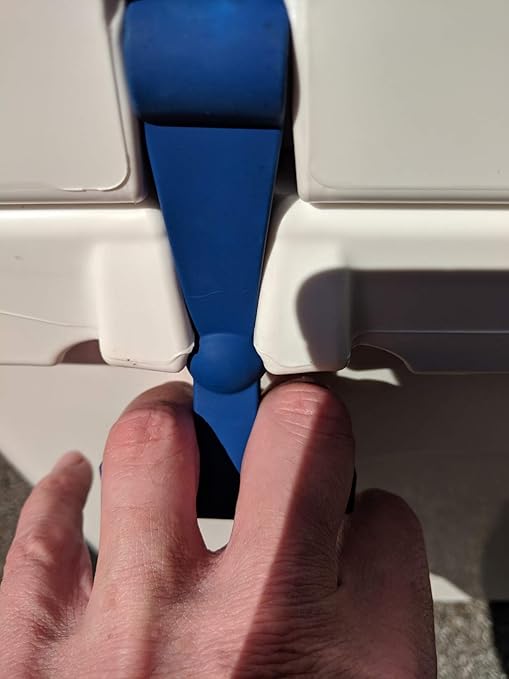 2-Pack Replacement Lid Latches Compatible with Yeti and RTIC Hard Coolers, Designed and Manufactured - Larger, Ergonomically Improved Design That Fits All Yeti Tundra Coolers (Blue)