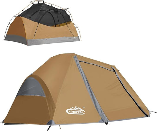 1-2 Person Backpacking Tent, Waterproof Windproof Two Person Tents for Camping & Hiking Double Doors Easy Setup UPF 50+ with 1 Vestibule
