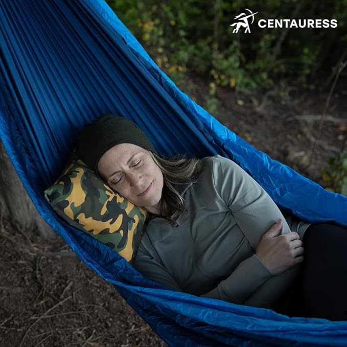 Small Backpacking Camping Pillow | Camp Pillow w/Machine-Washable Cover | Packable Travel Pillow w/Pouch + Strap | Hammock Pillow | Hiking Pillow | Camping Gear & Accessories