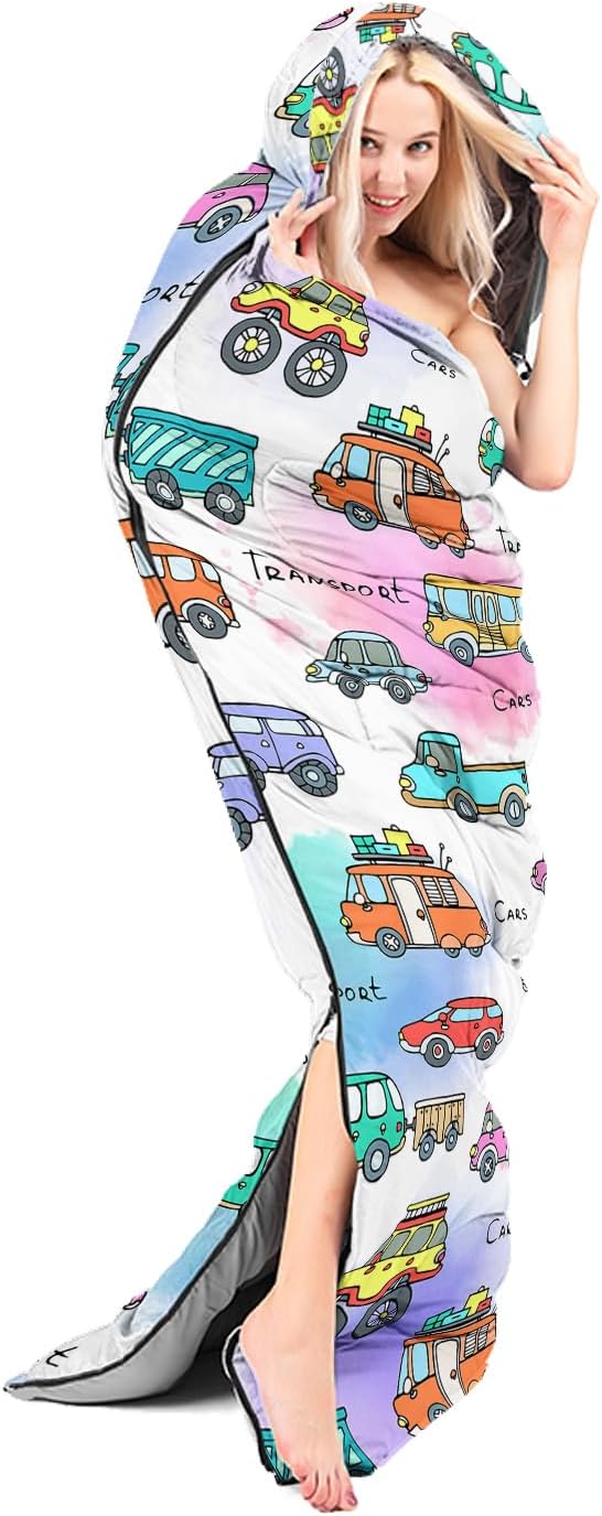 Sleeping Bags for Adults and Kids Camping Sleeping Bags for Girls and Boys Lightweight Waterproof Cold/Warm Sleeping Bag for 3 Season