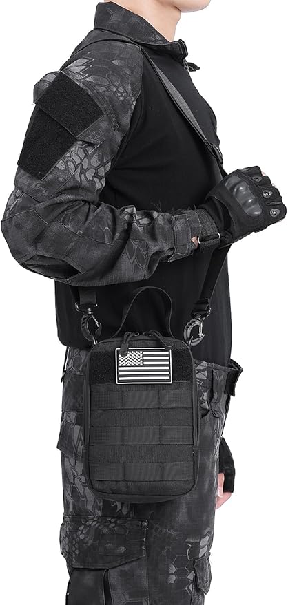 ATBP Tactical Soft Cooler Sholder Bag for Militray Backpack 6 Cans Insulated Cooler Molle Pouch for Picnic, Beach, Work, Trip, Camping