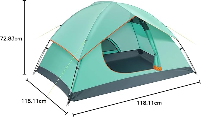 Ciays Camping Tent, Waterproof Family Tent with Removable Rainfly and Carry Bag, Lightweight Tent with Stakes for Camping, Traveling, Backpacking, Hiking, Outdoors