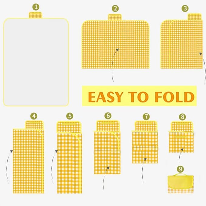 Extra Large 80"x 80" Beach Blanket, Outdoor Picnic Blankets, Waterproof Sandproof Portable Blankets, Foldable and Lightweight for Spring Summer Camping, Beach, Park