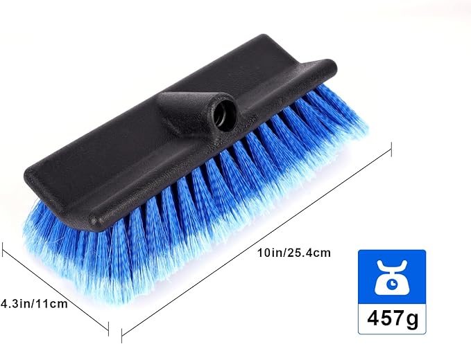 DOBEN Car Wash Brush Head, Soft Bristle Cleaning Brush, Bi-Level Soft Scrub Brush for Car, Truck, Auto RV, Boat, Camper Exterior, House Siding Washing Cleaning