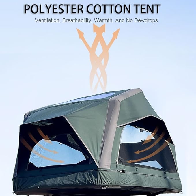 Waterproof Portable Inflatable Car Roof Top Tent Camping Tent with Skylight for Family Outdoor Camping Fishing