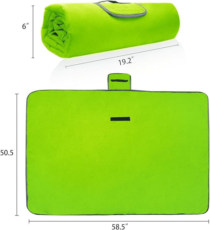 Tirrinia Large Waterproof Outdoor Blanket, Soft Warm Windproof Stadium Blanket with Sherpa Fleece and Foldable for Outdoor Sport, Baseball, Football, Beach, Concerts, Car