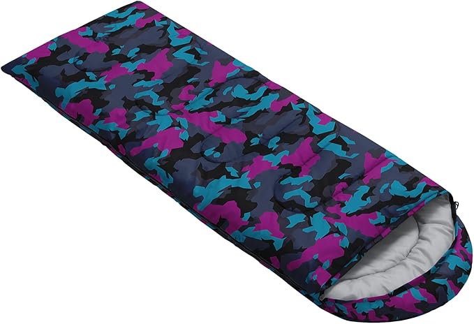 Sleeping Bags for Adults and Kids Backpacking Camping Sleeping Bags for Girls and Boys Lightweight Waterproof Cold/Warm Sleeping Bag for All Season