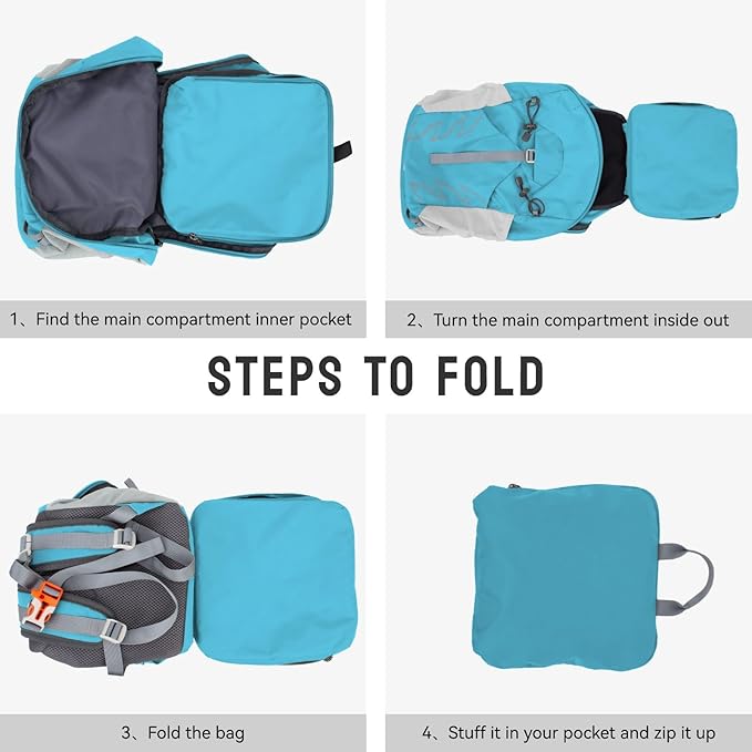 Small Lightweight Hiking Backpack,20L Foldable Hiking Daypack Cycling Hydration Backpack Travel Camping Bag