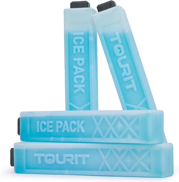 TOURIT Ice Packs for Coolers Reusable Long Lasting Freezer Packs for Lunch Bags/Boxes, Cooler Backpack