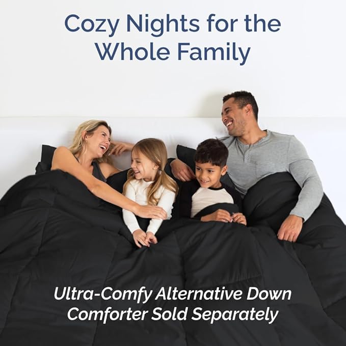 Full XL Bed Sheet - 4 Piece Full XL Bed Sheets Set - Soft, Breathable & Cooling - Hotel Luxury Bedding for Women, Men, Kids, Teens, Boys & Girls - Deep Pockets, Comfy, Fade and Wrinkle Free - Black