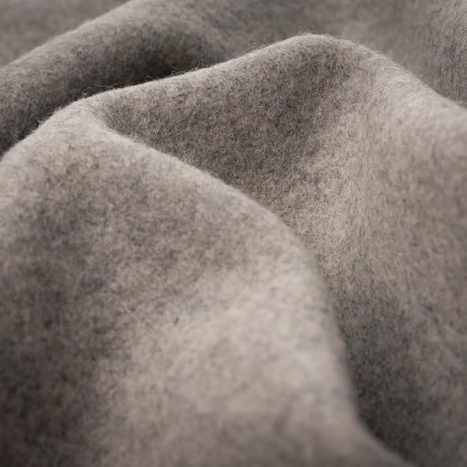 Arcturus Tahoe Wool Bed Blanket | Soft, Breathable Wool Blanket for Year-Round Comfort - King Size (90"x 108") | Thick, Washable & Warm (Stone Gray)