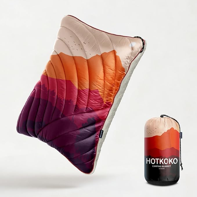 Camping Pillow, Sherpa Lining Travel Pillow Supportive Compressible Lightweight Camp Pillow with Storage Bag for Camping,Hiking,Backpacking,Airplane
