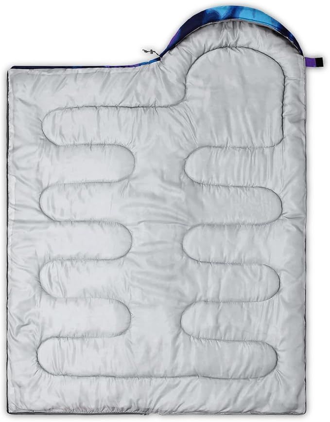 QOOMO Camping Sleeping Bags,3 Season Warm & Cool Weather,Lightweight,Waterproof Sleeping Bags for Adults & Kids,Traveling,and Outdoors,Camping Gear Equipment