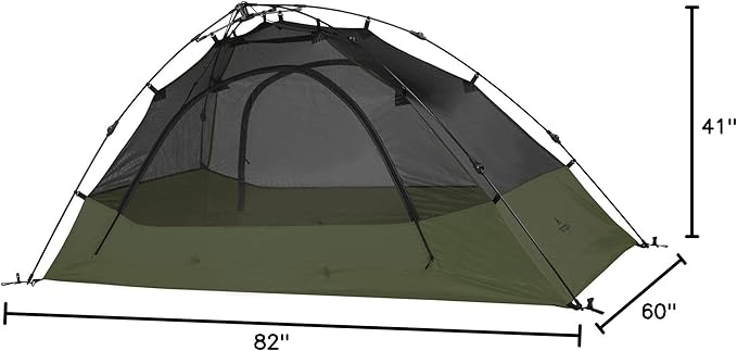 Teton Sports Vista Quick Tent; Dome Camping and Backpacking Tent; Easy Instant Setup; Clip-On Rainfly Included