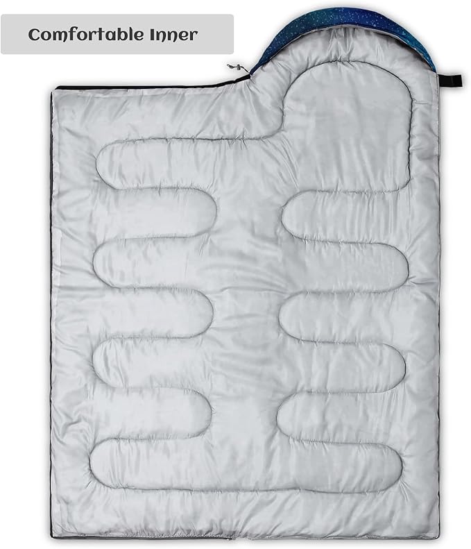 Sleeping Bags for Adults Youth Kids,3D Printing Camping Sleeping Bag for Girls Boys Lightweight Waterproof Cold/Warm Weather Sleeping Bag for 3 Seasons