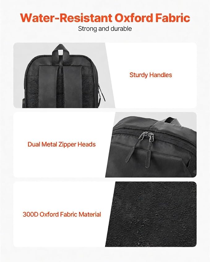 Lightweight Backpack 26L, Hiking Backpack with USB Charging Port & Anti-Theft Pocket, Water-Resistant Travel Laptop Backpack Fits 15.6 Inch, for Men Women College Commuting Camping Riding