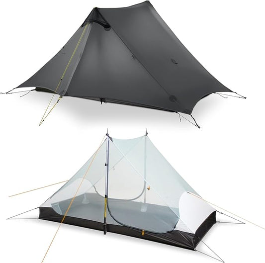LANSHAN Ultralight Tent 3-Season Backpacking Tent for 1-Person or 2-Person Camping, Trekking, Kayaking, Climbing, Hiking