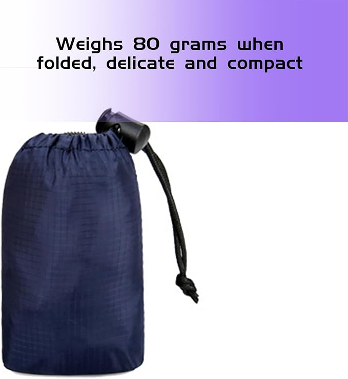 Portable Folding Backpack, Travel Hiking Backpack, Light and Compact, Waterproof and Durable, Super Large Capacity, Outdoor Camping, Travel Storage, Daily Use (Dark Blue)
