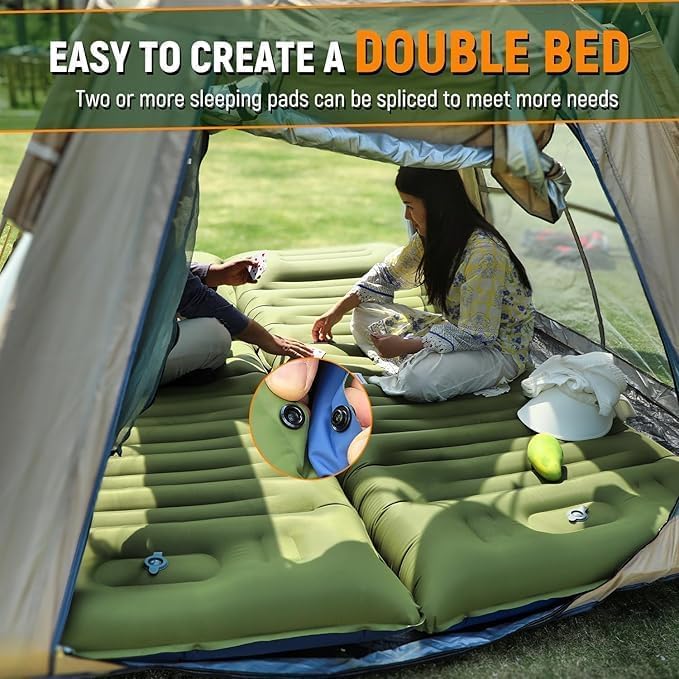 Sleeping Pad for Camping,Ultralight Inflatable Camping Mattress with Built-in Foot Pump for Backpacking, Hiking, Traveling