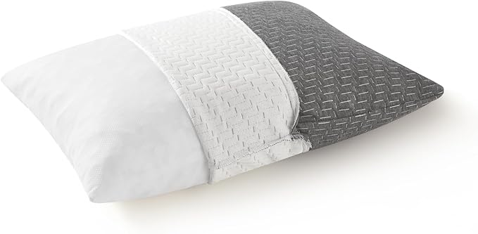 Travel Pillow with Memory Foam, Portable Compressible Camping Pillow, Gray