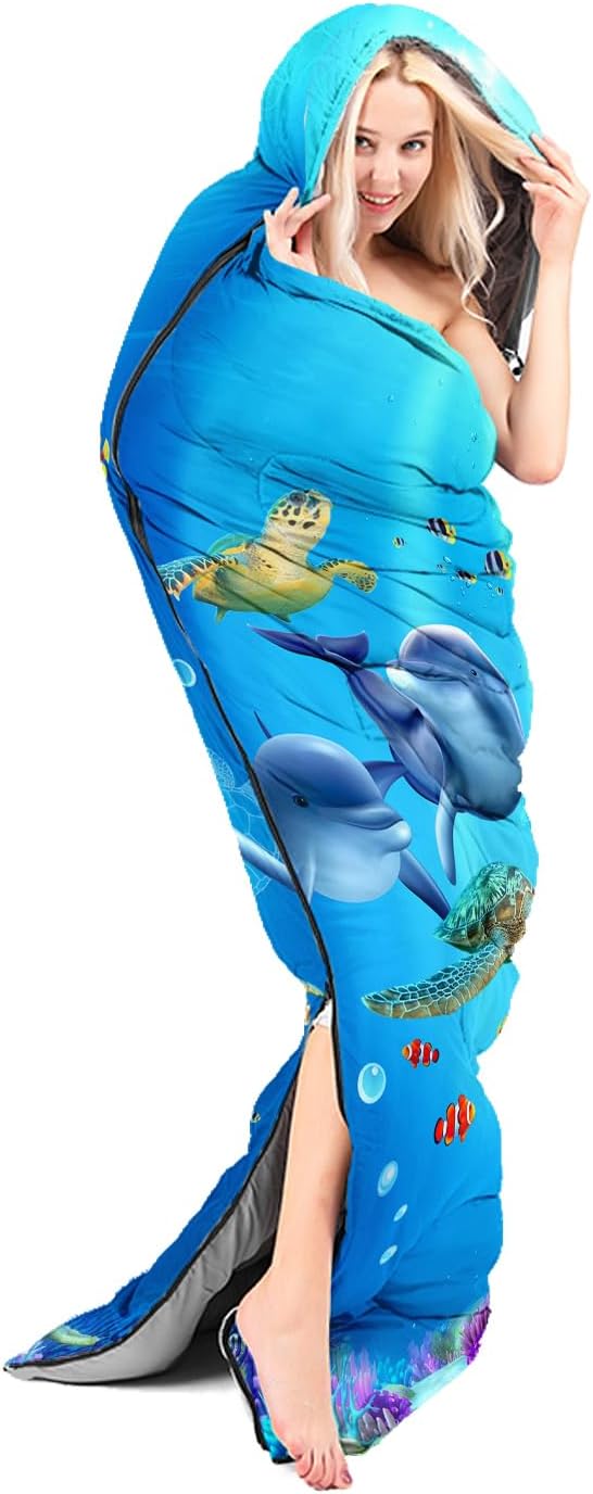 Sleeping Bags for Adults and Kids Camping Sleeping Bags for Girls and Boys Lightweight Waterproof Cold/Warm Sleeping Bag for 3 Season