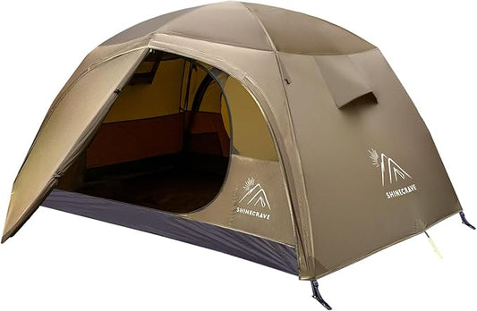 Camping Tent 2 Person,Ultra Large Capacity, 20D Nylon, Lightweight 3 Season Backpacking Tent 2 Person, PU3000mm, Free Standing, Ideal for Camping, Hiking, Glamping, Mountaineering