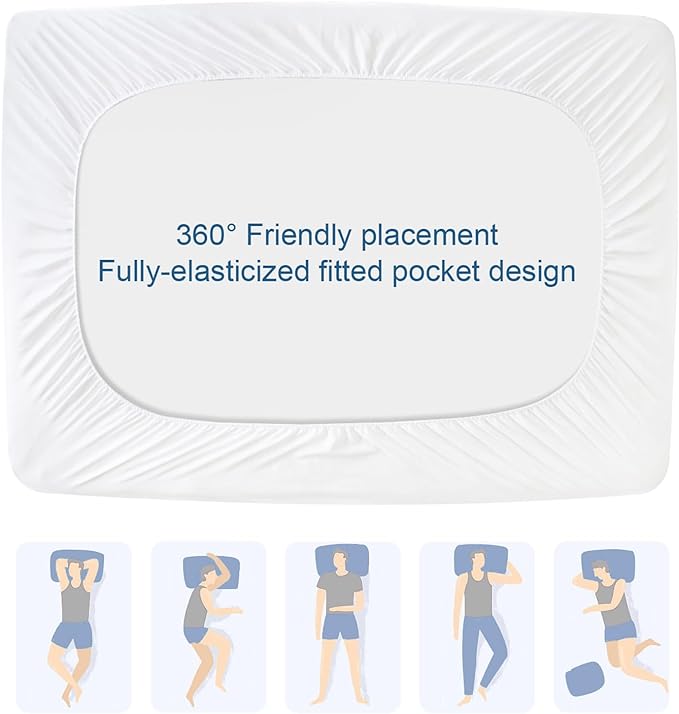 SPRINGSPIRIT Waterproof 2 Pack Cot Mattress Pad/Topper 30'' x 75'', Breathable Cot/Rollaway Bed Mattress Protector for Camping, Daybed, Guest Bed
