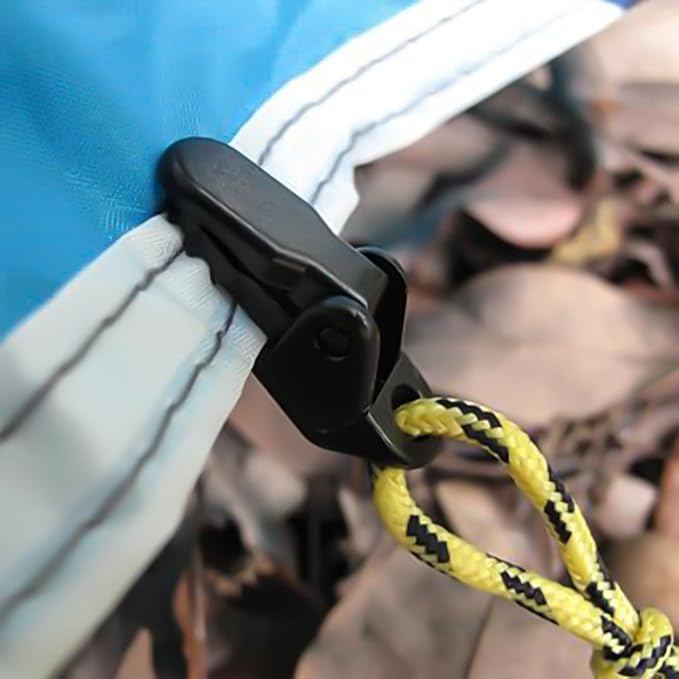 20 Pack Small Tarp Awning Clamp Set - Black Tarp Clips Jaw Tent Snaps for Camping