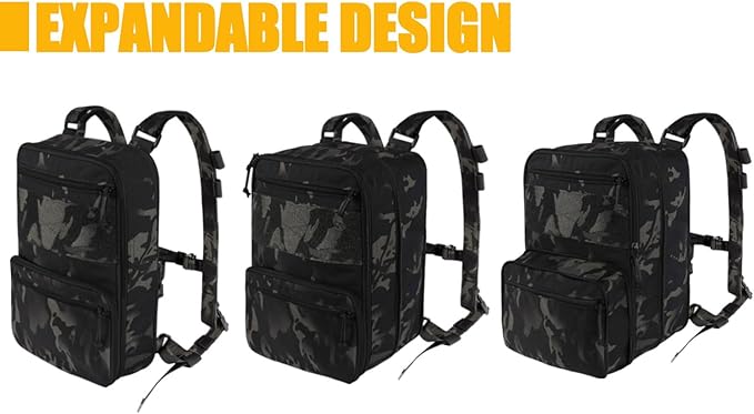 KRYDEX Tactical Expandable Backpack MOLLE Backpack for Travelling Hiking Hunting (MK)
