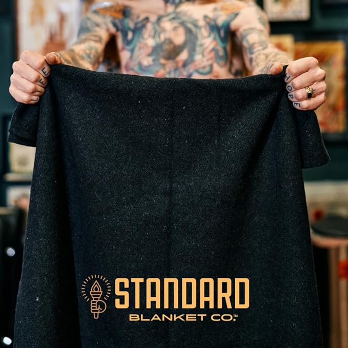 Arcturus Standard Blanket Co Wool Blanket - Soft, Durable, Warm, and Lightweight – No Frills - Perfect for Camping, Home, or Emergency Use - 64in x 88in (Charcoal)