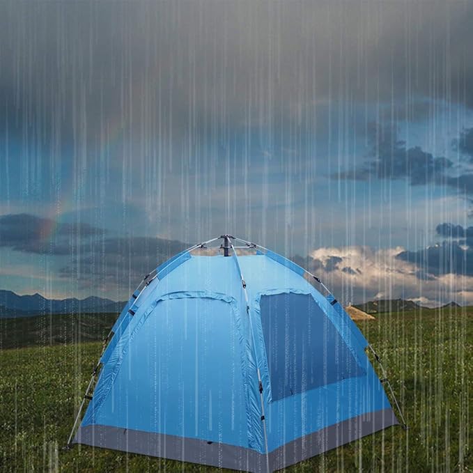 Camping Tent, Waterproof & Windproof Camping Dome Tent Automatic Pop Up Quick Shelter with Portable Carry Bag for Outdoor Hiking
