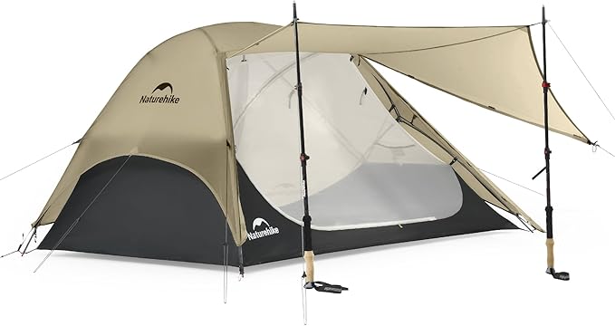 Naturehike Star River UL 2 Person Backpacking Tent, Double Layer Waterproof Two Person Tents, Lightweight Backpacking Cycling 2 Person Tent