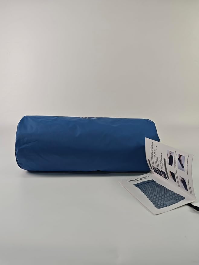 ONTYZZ Sleeping Pad Ultralight Inflatable Sleeping Pad with Built-in Foot Pump Upgraded Durable Compact Camping Air Pad for Camping Hiking Traveling, Blue
