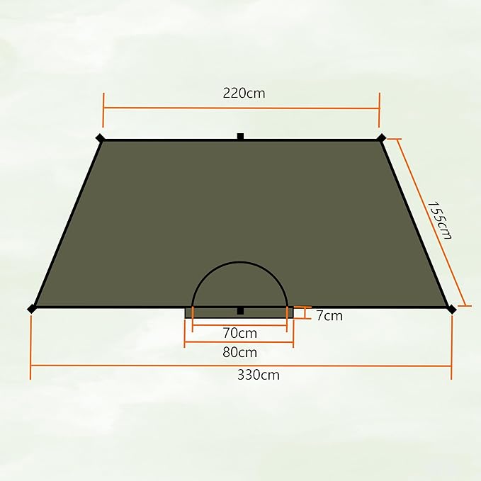 Onewind Lightweight Poncho Shelter, Solitary Shelter Cape Silnylon Emergency Survival Shelter Ultralight Minimalist Shelter for Camping Hiking Backpacking Bug Out Bag
