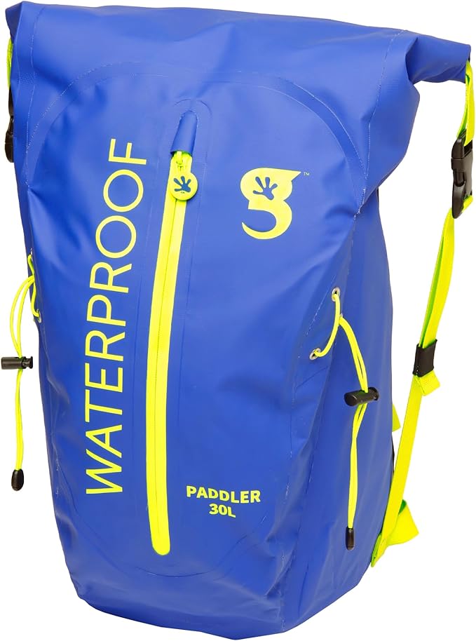 geckobrands Paddler 30L Waterproof Backpack – Durable PVC Tarpaulin Bag for Extreme Conditions