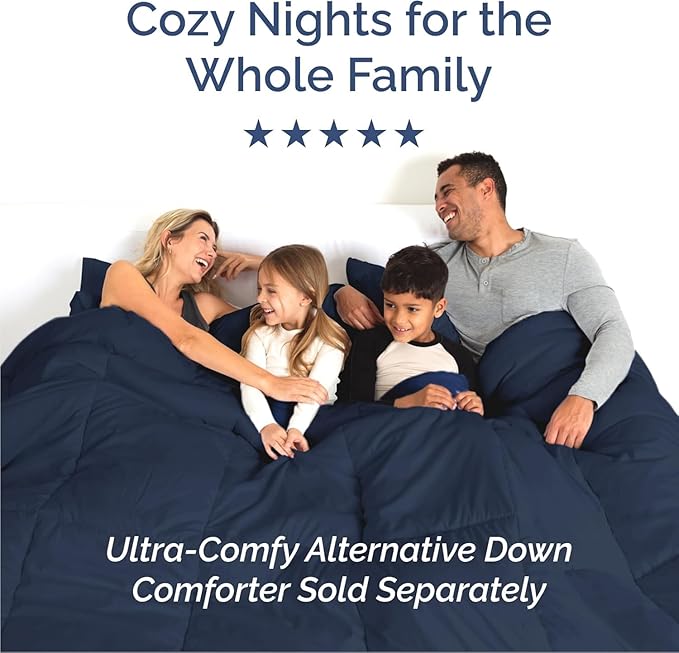 Cal King Size 4 Piece Sheet Set - Comfy Breathable & Cooling Bed Sheets Set - Hotel Luxury Bedding for Women, Men, Kids, Teens, Boys & Girls - Deep Pockets, Soft, Wrinkle Free - Oeko-Tex - Navy Blue